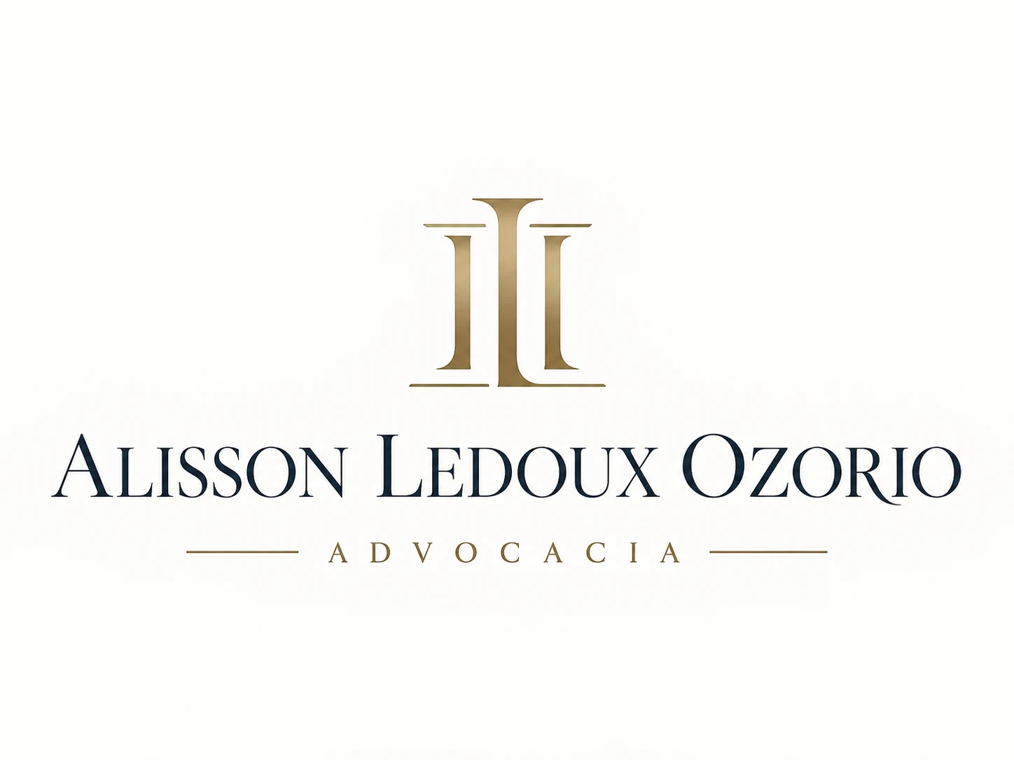 Versão clara do logotipo Alisson Ledoux Ozorio Advocacia